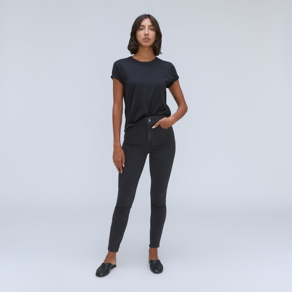 Everlane Dark Blue Denim Jeans high waisted size 29 ankle cropped